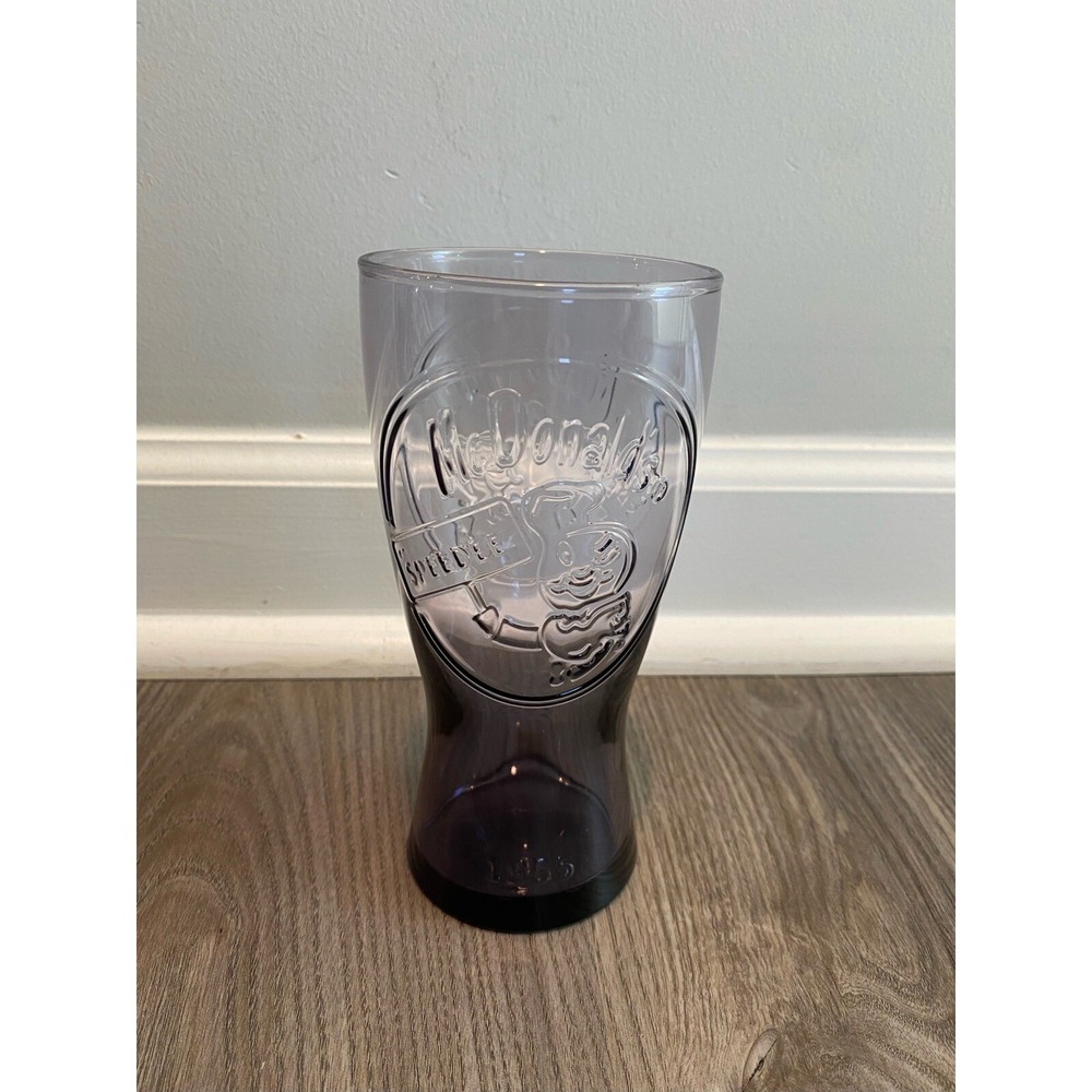 McDonald's Drinking Glass 1955 Speedee Retro Purple Glass Vintage